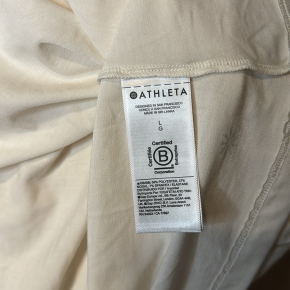 NWT Athleta Women’s White Athletic Air Out Cinch Camisole Tank Top Sz L - Picture 7 of 7